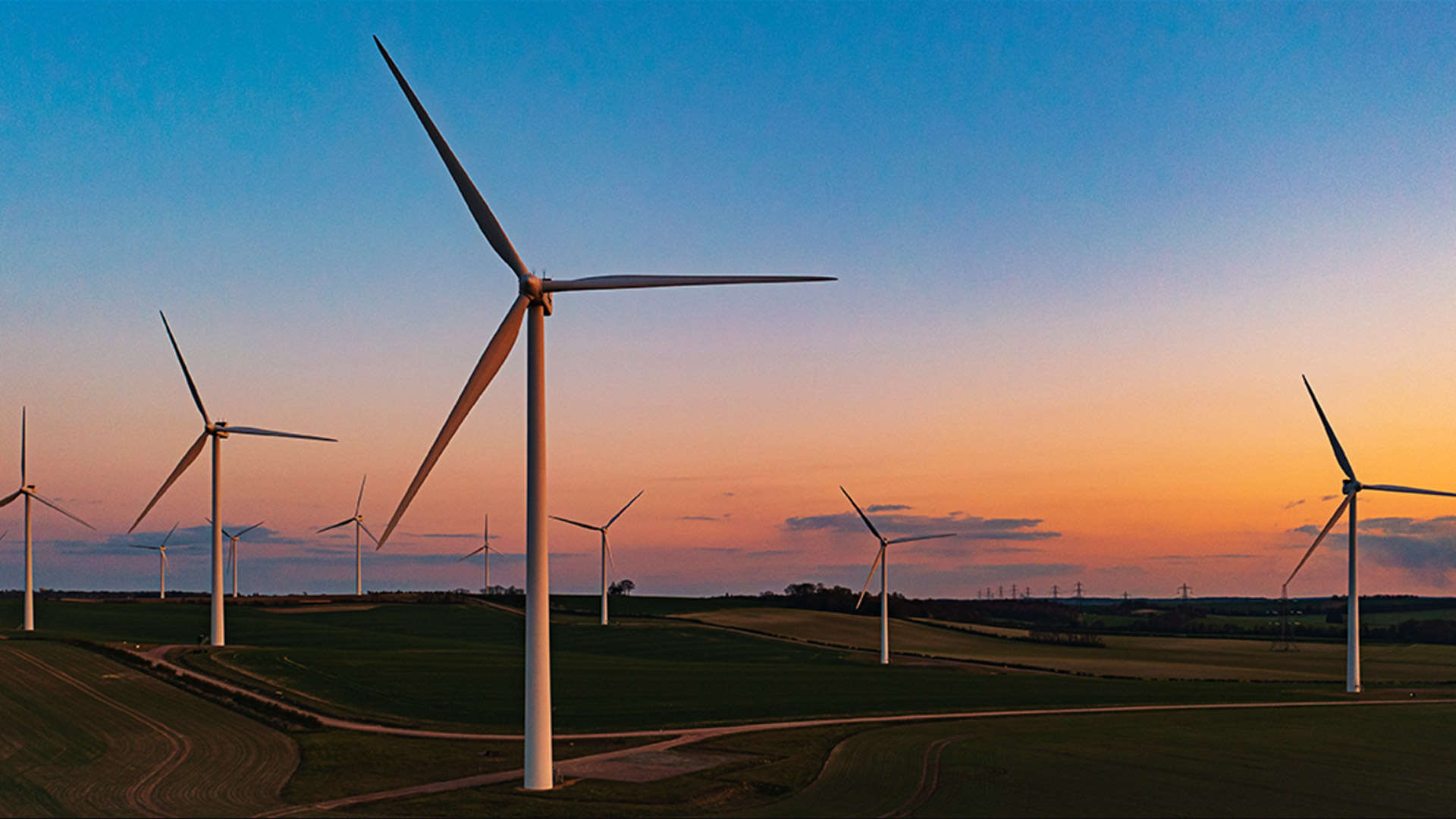 Wind turbines generating wind energy