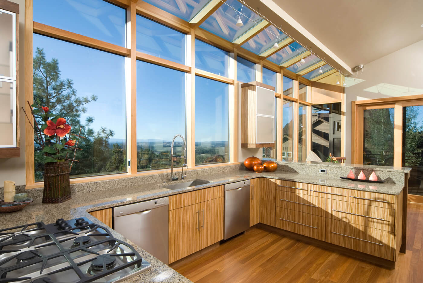 chic bamboo in eco-friendly kitchen