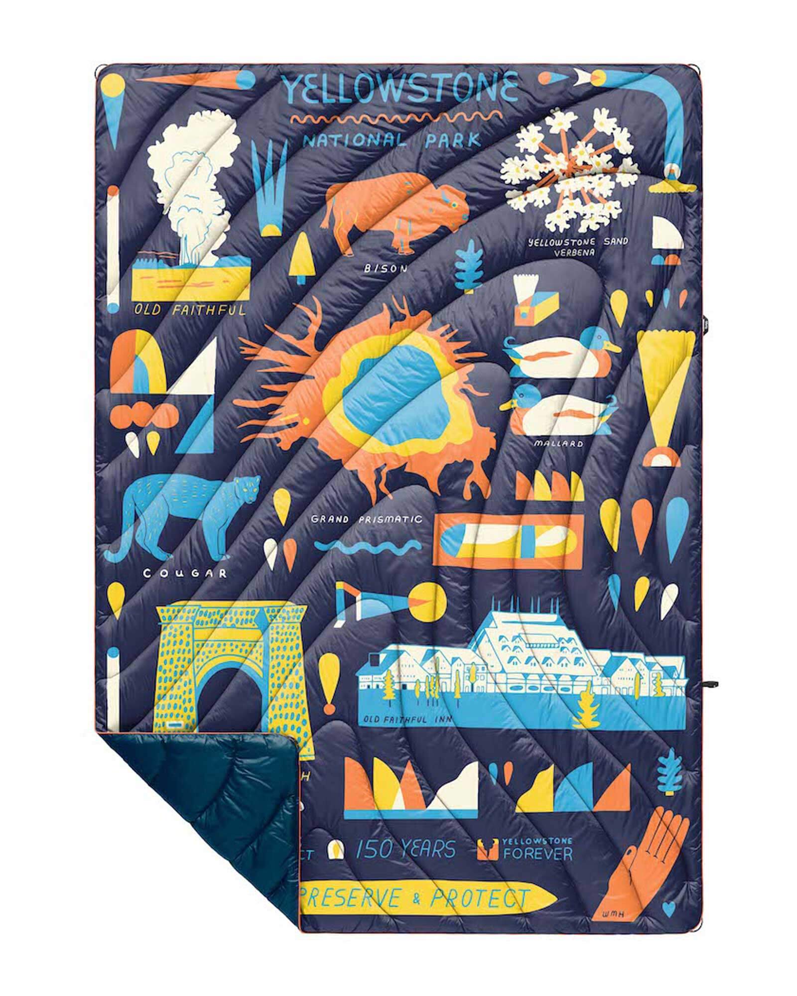 Yellowstone National Park Puffy Blanket