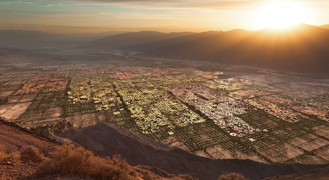 City in the middle of the desert