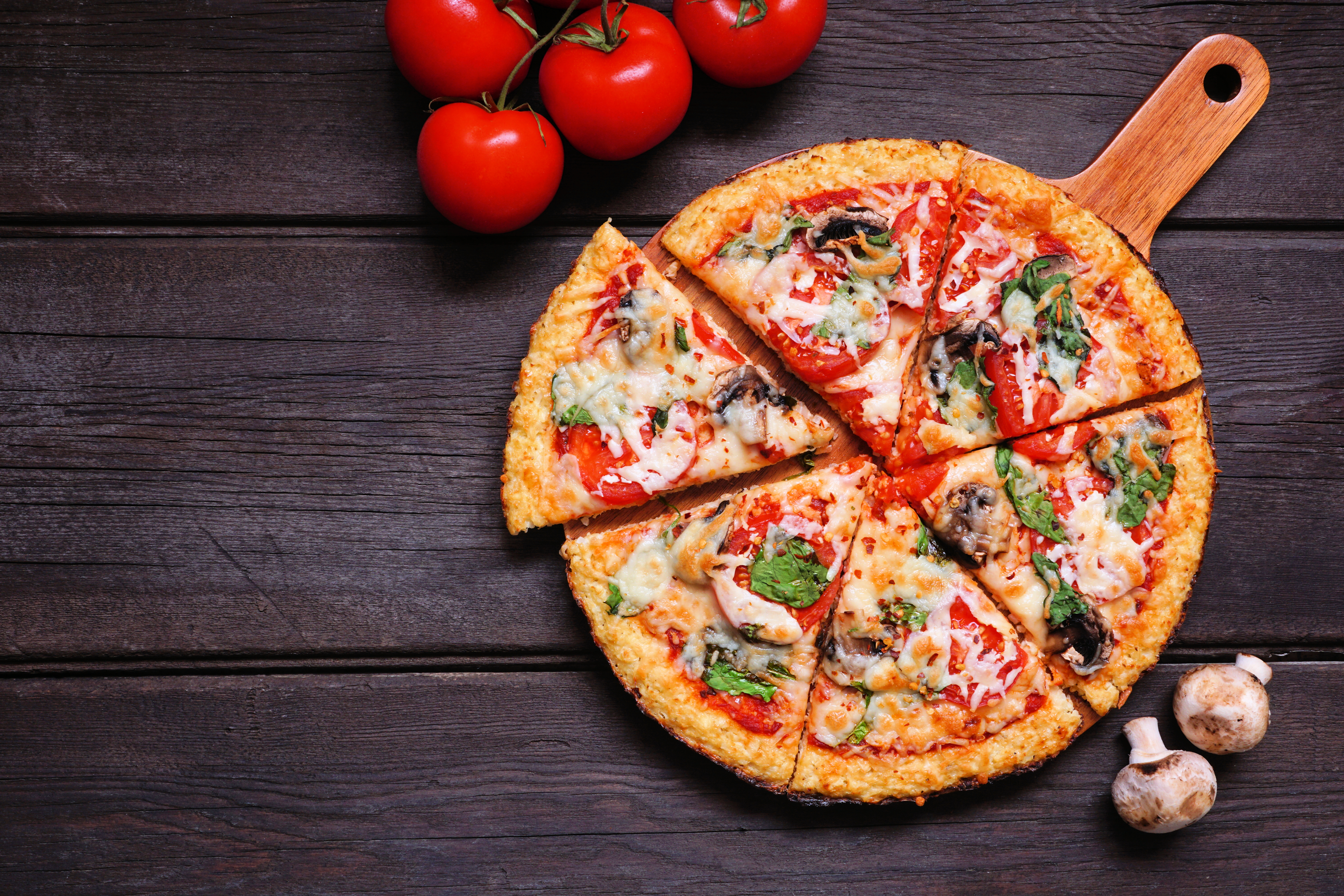 Milton's Cauliflower Crust Pizza With Roasted Vegetables