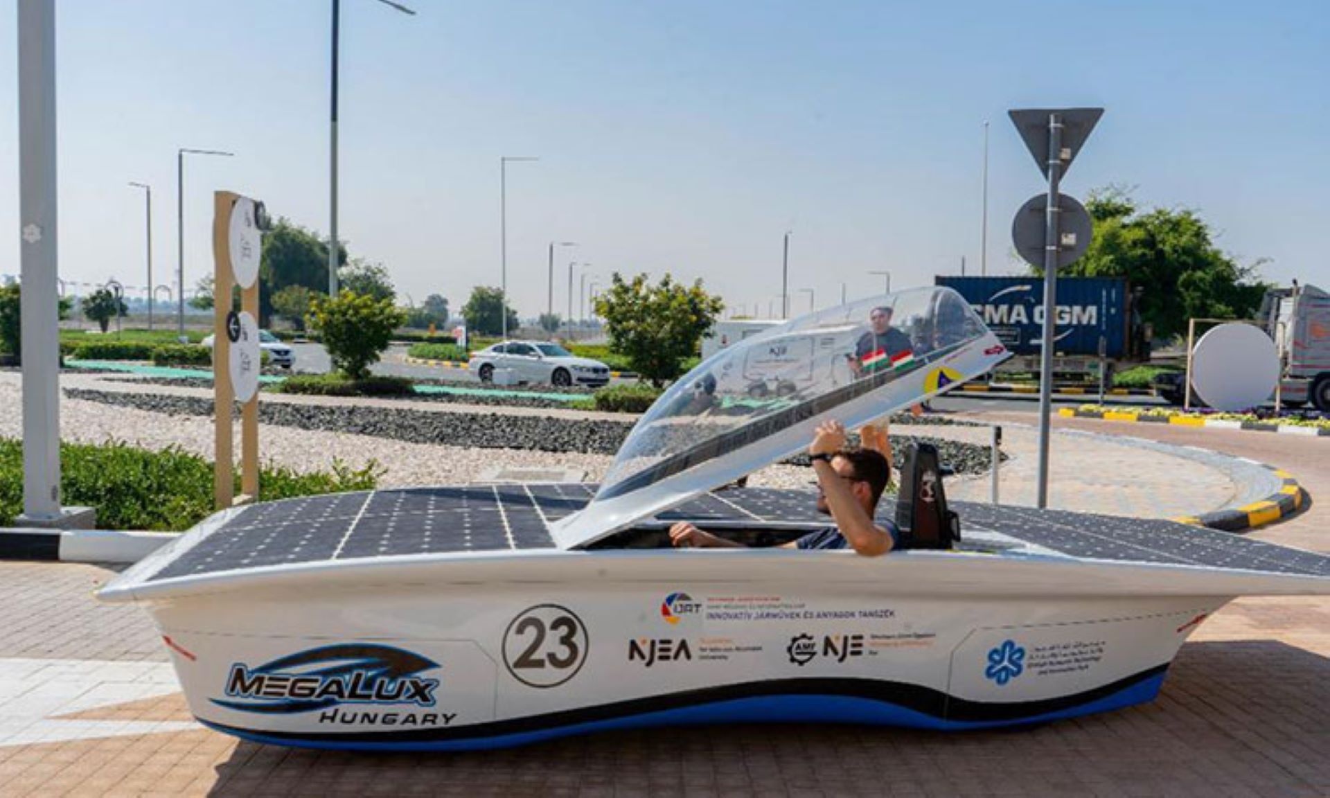 Megalux solar-powered car