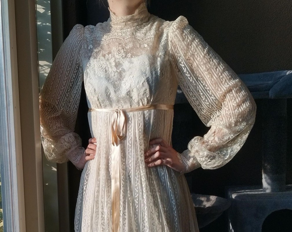 Thrifted wedding dress