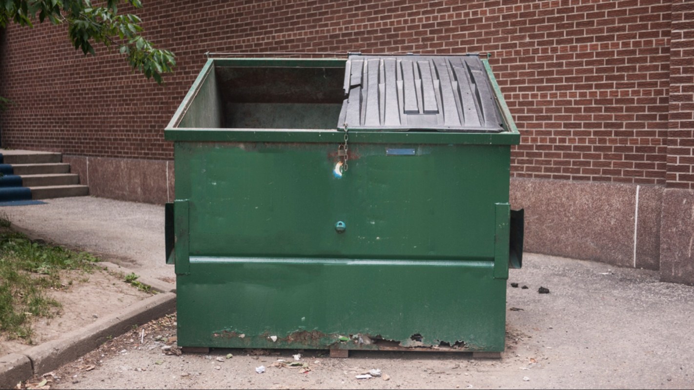 Dumpster diving at their local dentist's office