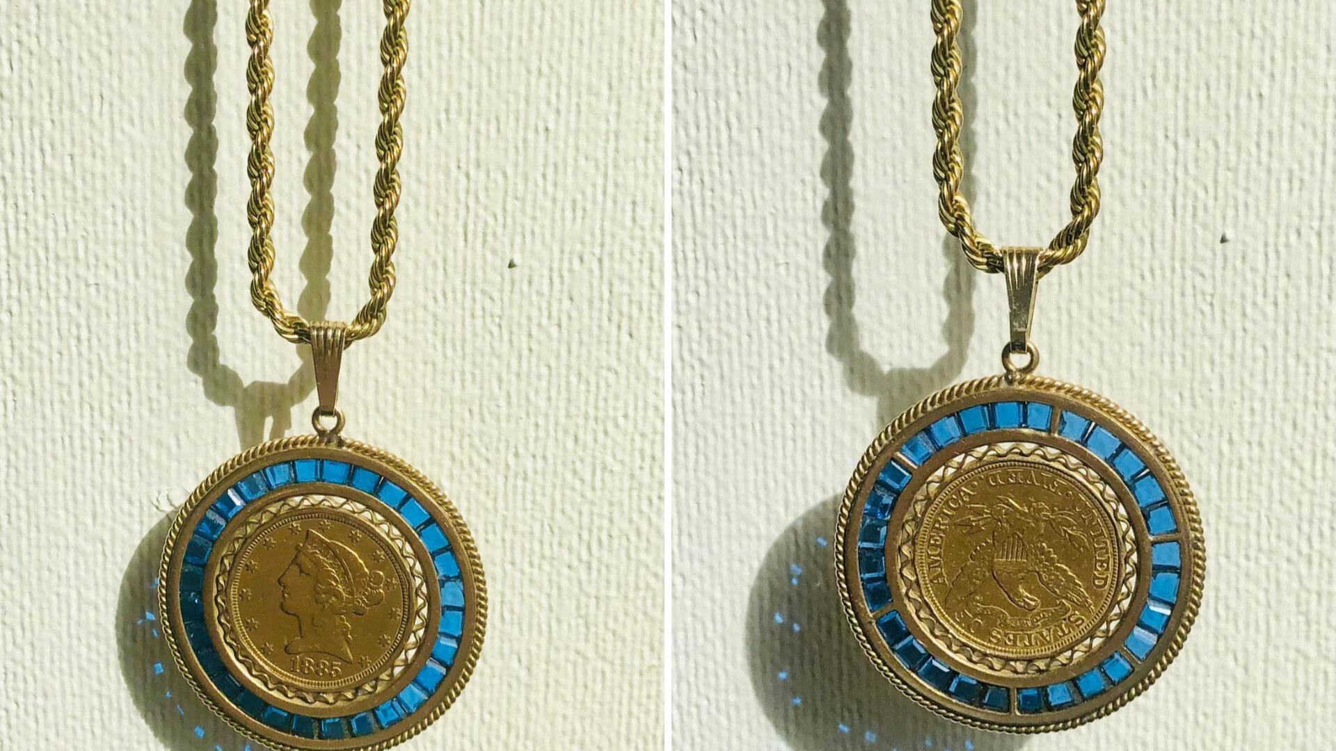 Gold coin necklace