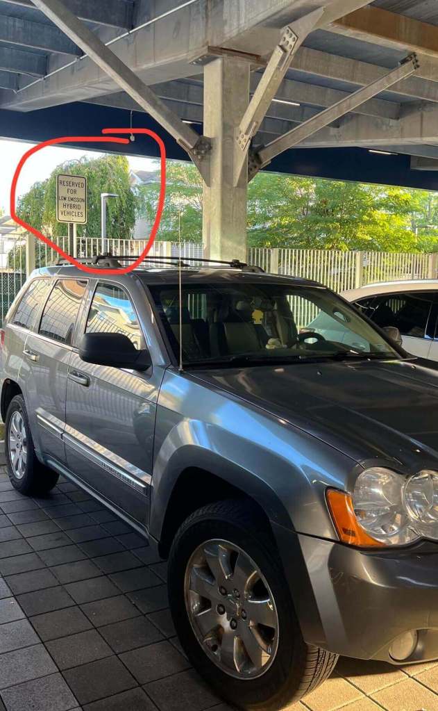 Parking spots designated for