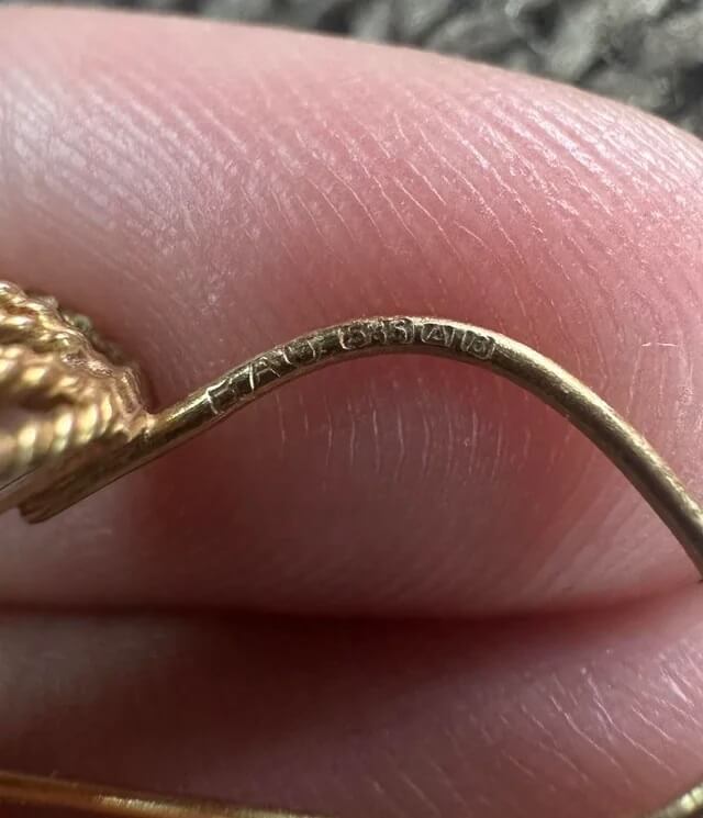 Gold earrings