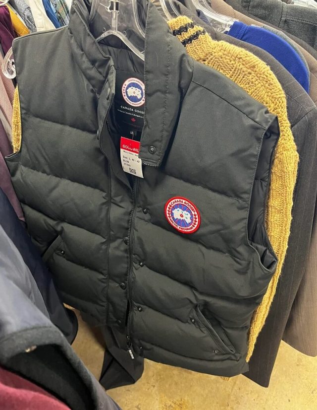 Regardless of the legitimacy, this thrifter saved a lot of money on a nice, warm vest.
