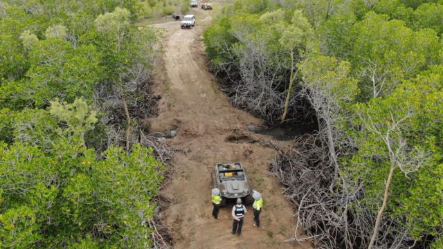 The man ignored warnings and cleared away around 19,000 square meters of land with a front-loader.