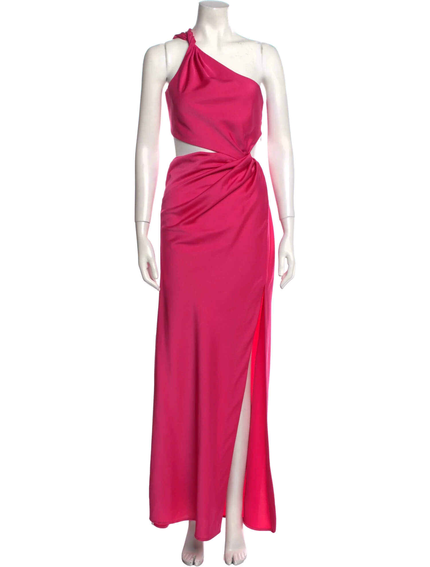 one-shoulder gown