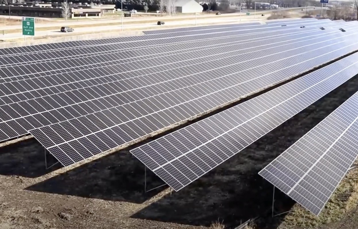 "Shows that arguments about 'installing solar panels on farm land prevents it being used for farming' are incorrect."