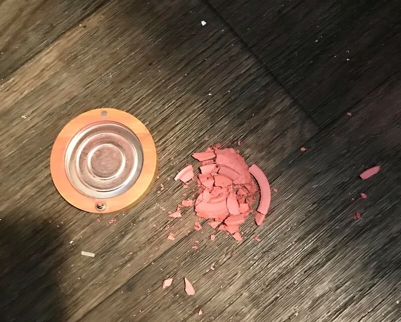 "I dropped my super expensive blush yesterday and I couldn't bring myself to throw it away, well now I'm glad I didn't!"