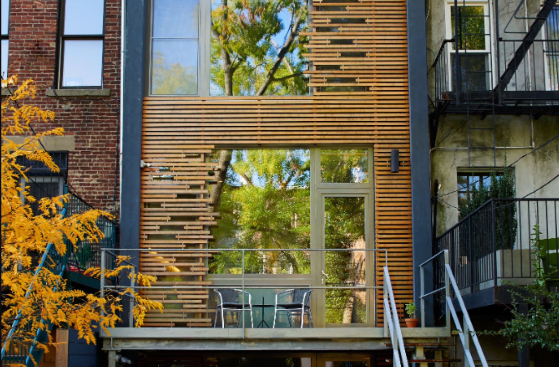 "Created an airy environment to offset the narrow footprint of the townhouse."