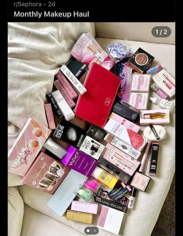 "You cannot use this much makeup within a month."