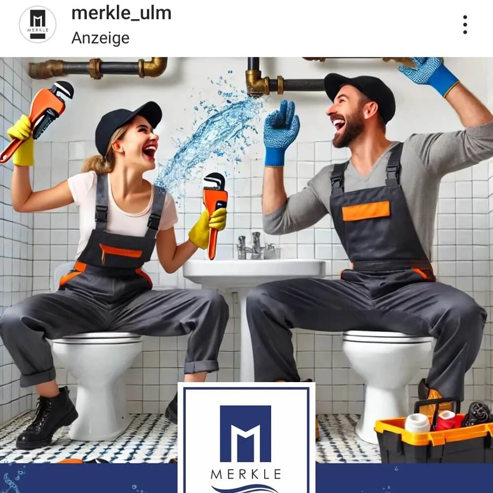 It's a strange ad, but there are telltale signs the picture wasn't made by a person.