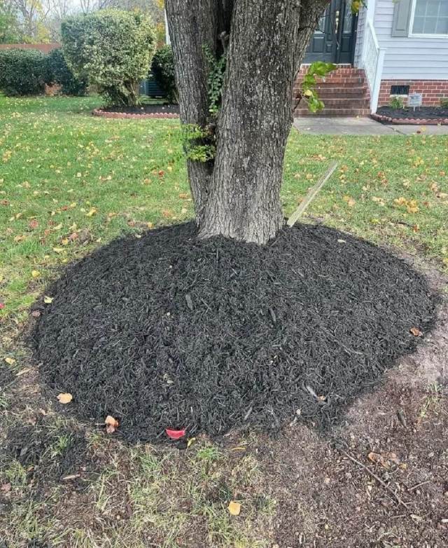 "I live on a corner lot, zero wind protection, in a high wind area. My mulch stays put."