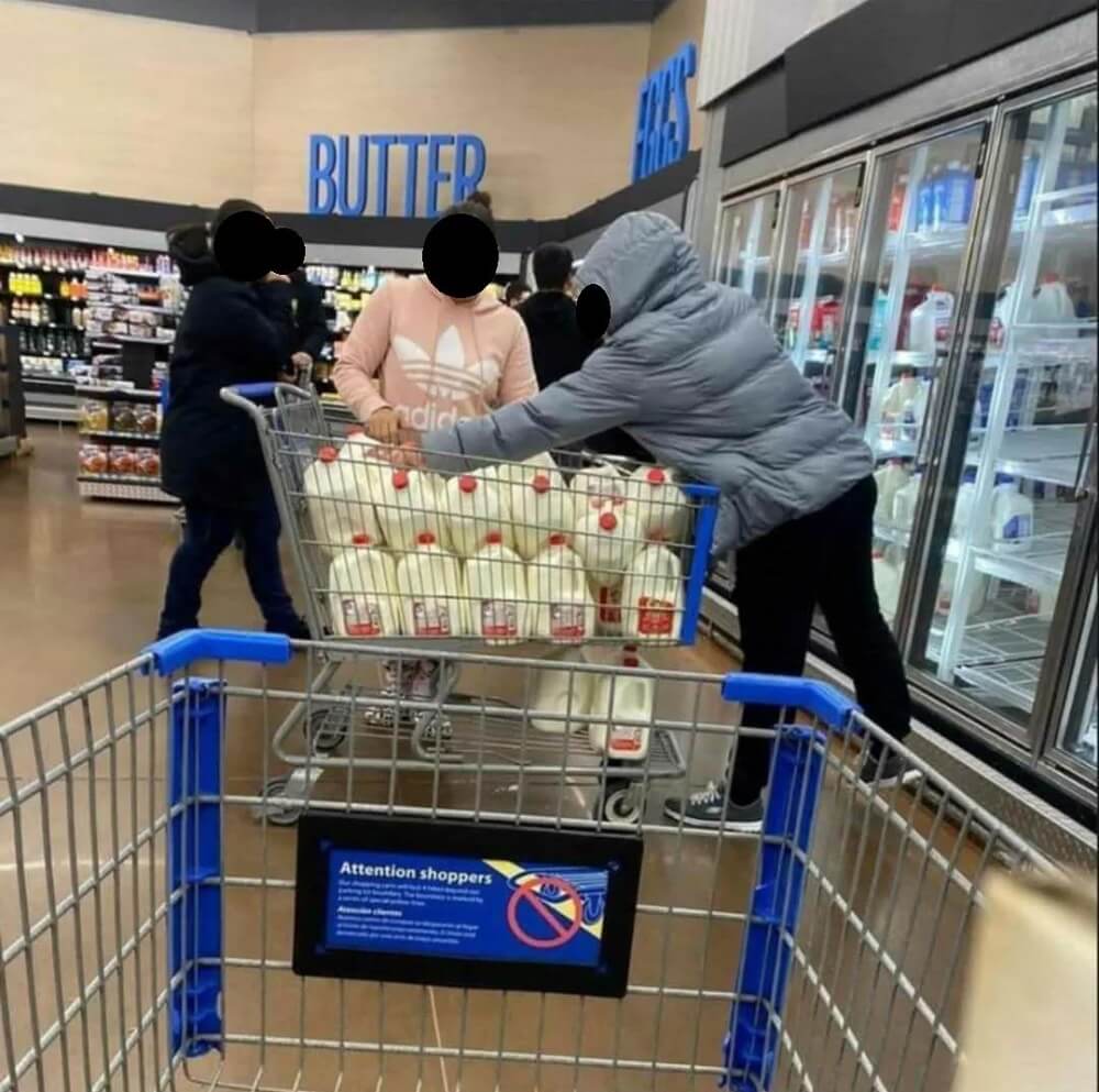 "So glad my store has a limit of items you can buy."