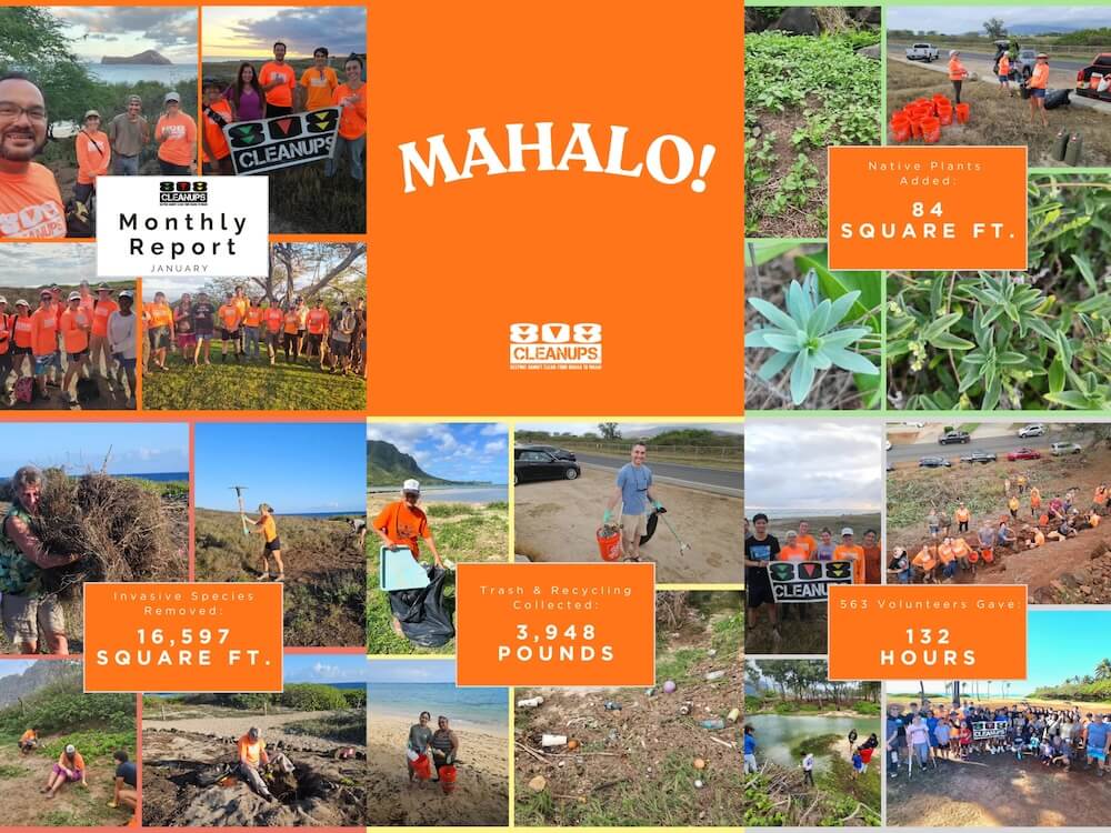 "Big shoutout to everyone who's been helping keep our islands clean and beautiful!"