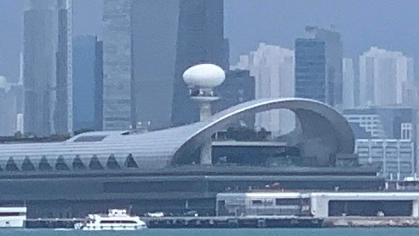 "Guess this big boy is too massive for any other marina in the territory."