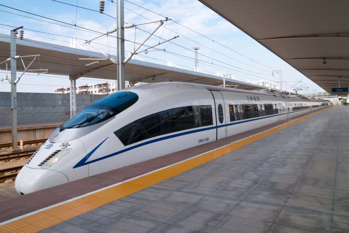 Once completed, the train will move at 155 mph.