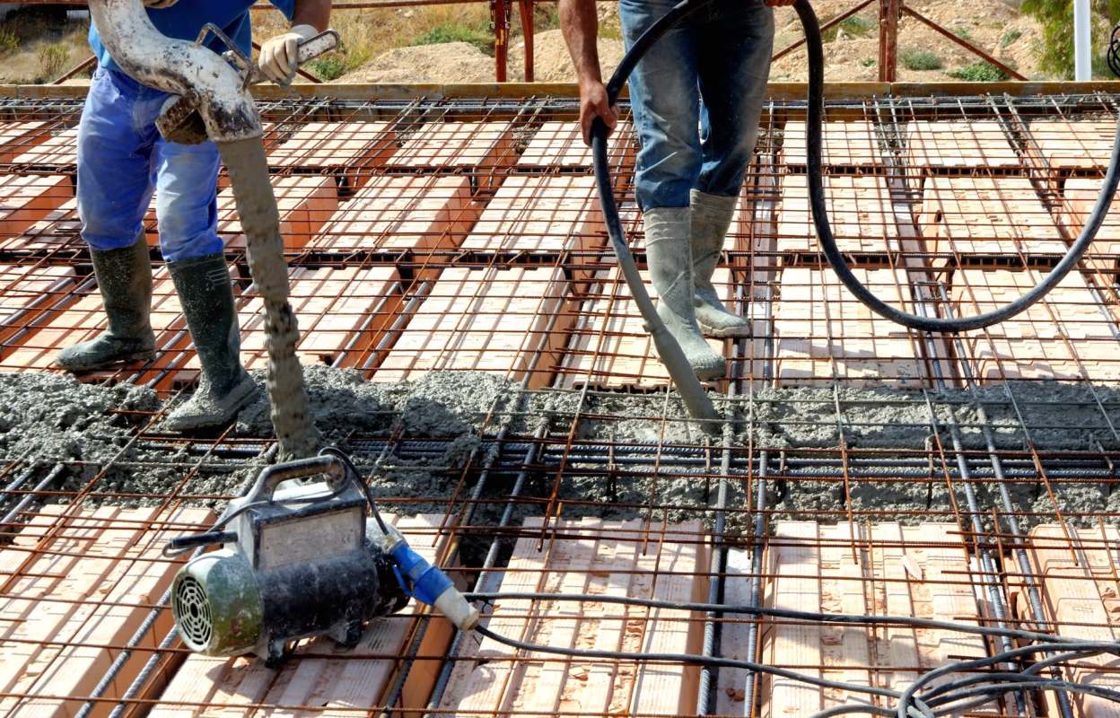 The foam makes air pockets in the concrete matrix.