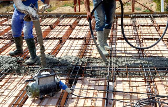 The foam makes air pockets in the concrete matrix.