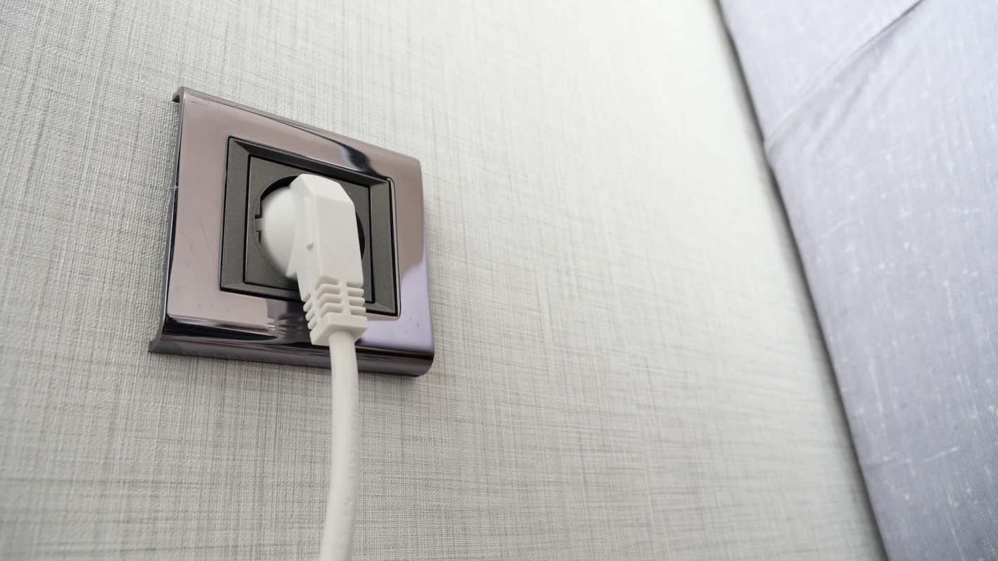 "The outlet was covered by the screens."