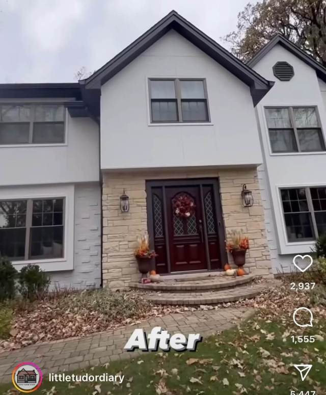 One Redditor posted pictures of a Tudor-style home that had undergone renovations.