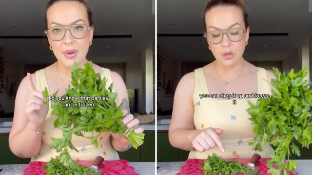 "Did you know that parsley can be frozen?"
