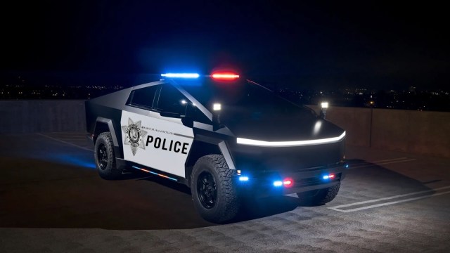 The department has also released two mockup images showing how the Cybertrucks would be customized and outfitted for police service.