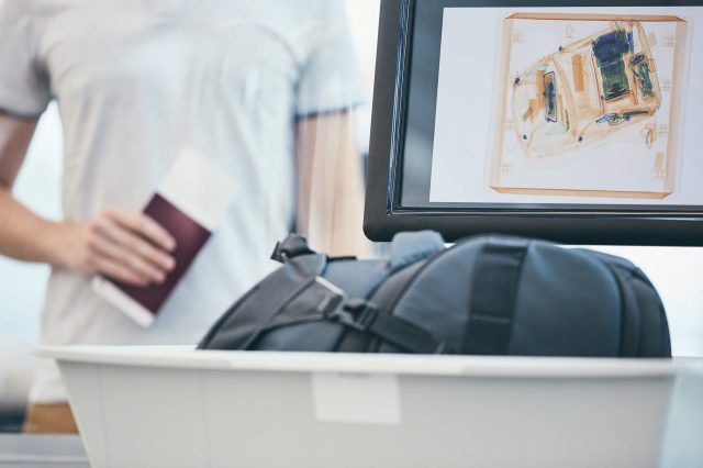 A pair of travelers were caught red-handed.