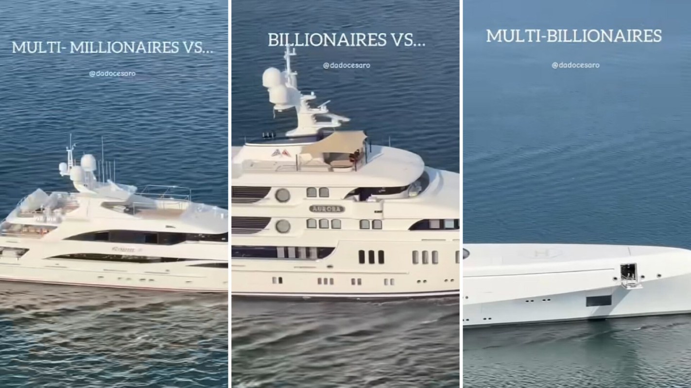 The video shows progressively larger examples.