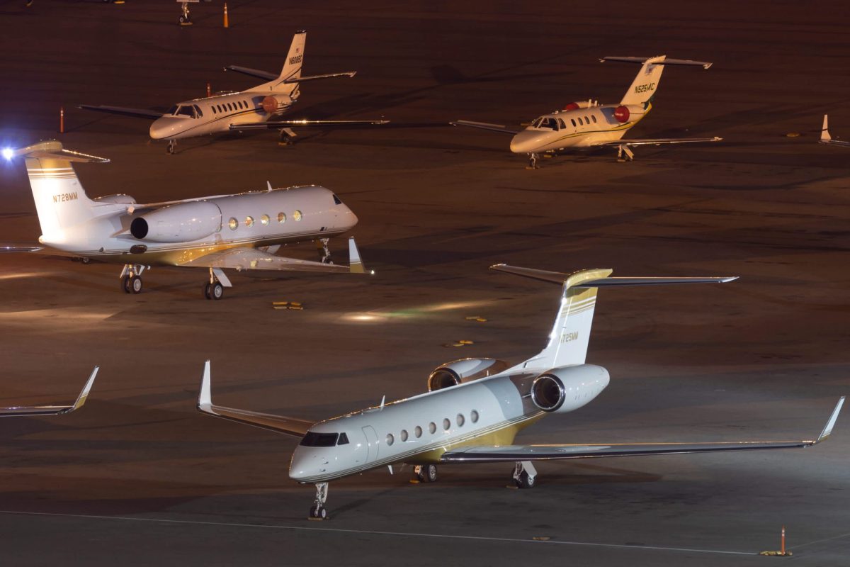 "There are over 520 private jets parked at Augusta Airport."