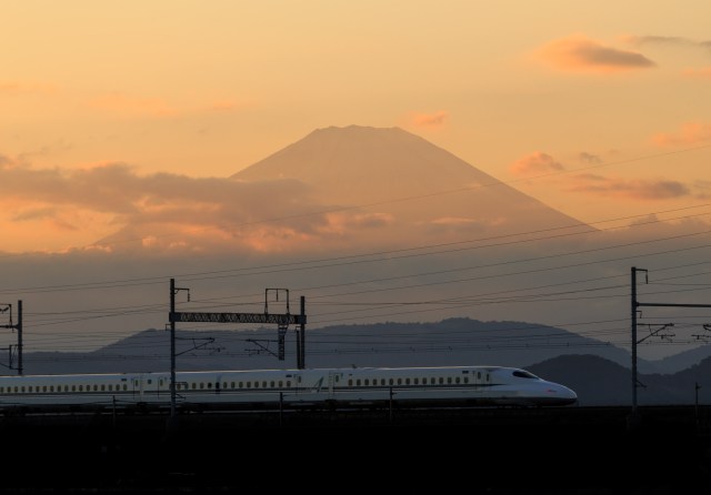The Instagram clip shows the powerful wind force generated by a bullet train passing through a tunnel.
