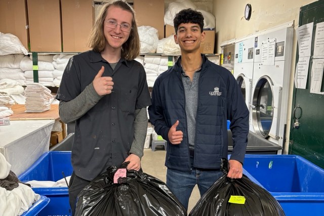 "We sort through what can be given to homeless shelters and what can't."