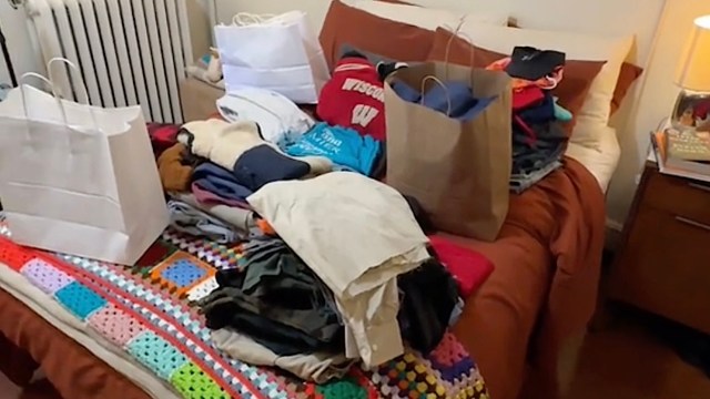 All you need to do is order a Trashie Take Back Bag, clean out your closet, put your clean, used clothes in the bag, scan a barcode, and drop the bag off at your local UPS store.