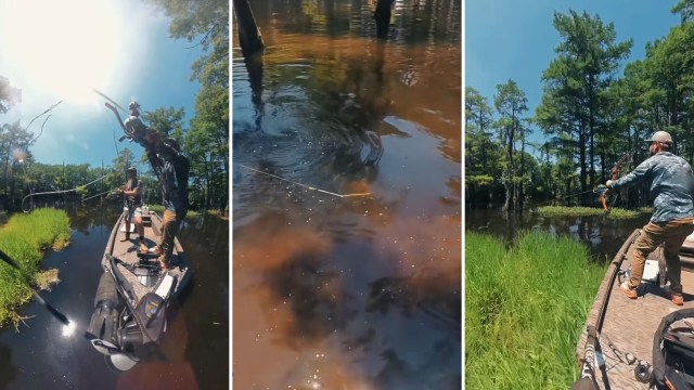 "These fish are a serious problem for our waters, but days like this remind me why we love bowfishing!"