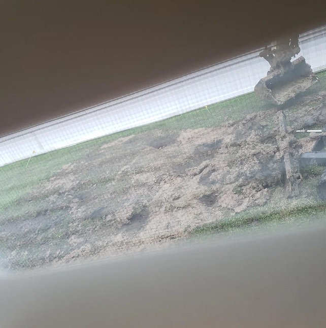 "Seems like your neighbor owes you a new lawn."