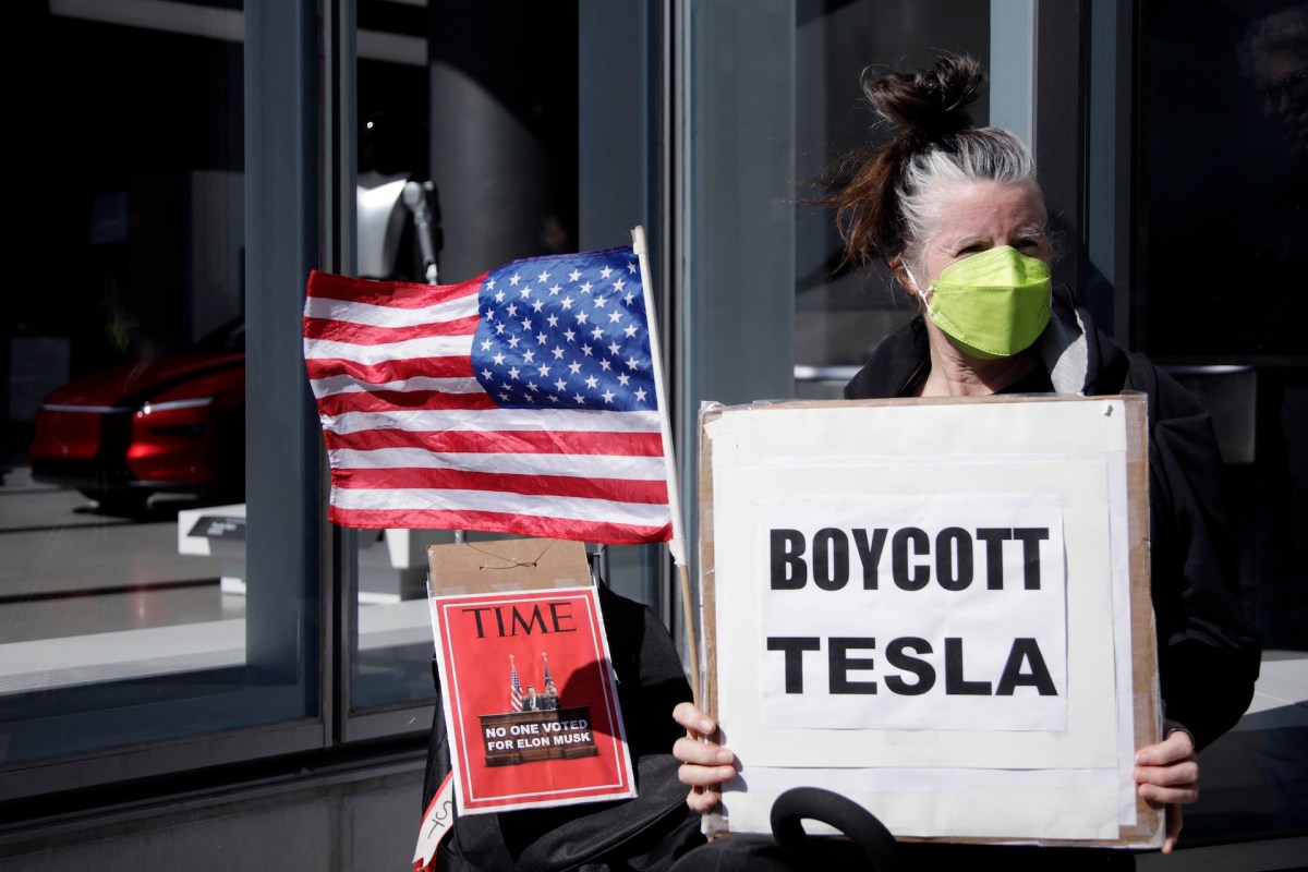 "Protesting at a Tesla dealership is a lot different than throwing a Molotov cocktail."