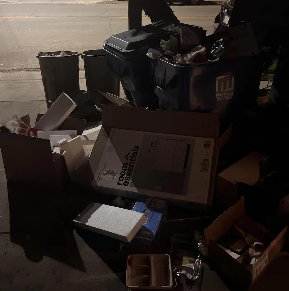 "This is our side of the driveway also."