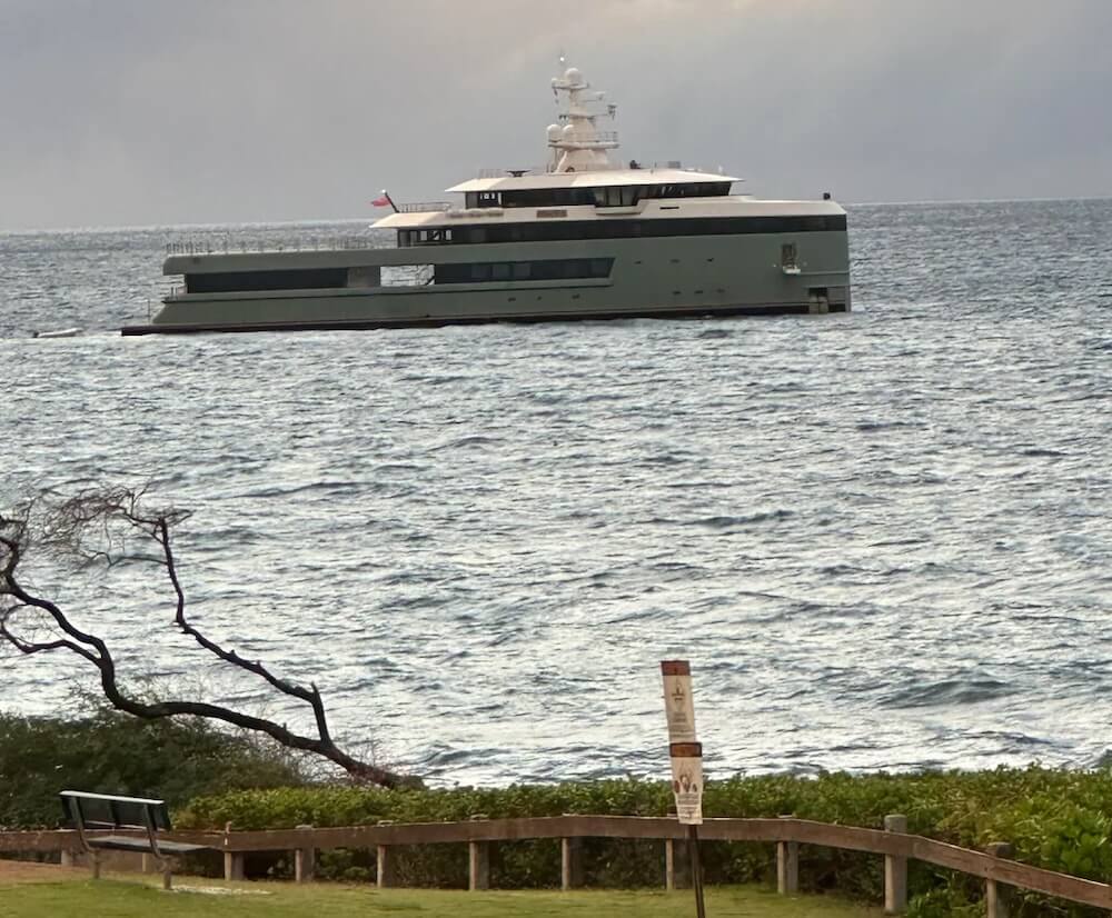 The over-the-top design of this superyacht is not uncommon.