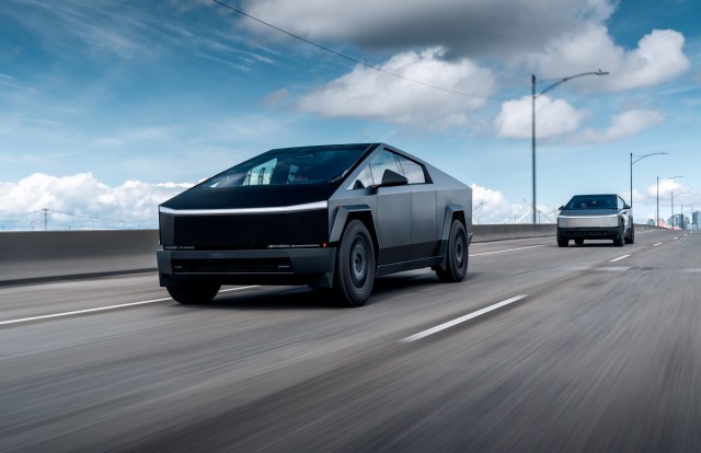 "The Tesla Cybertrucks symbolize a fusion of cutting-edge technology and strategic security planning."